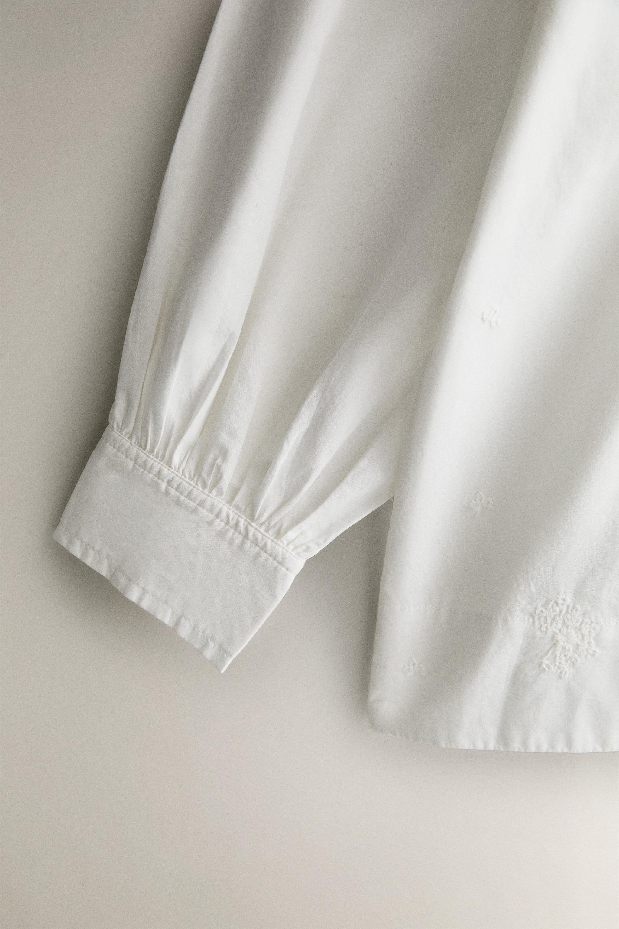 CHEMISE EN COTON BRODÉE
